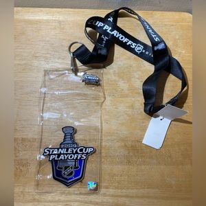 NHL Chicago Blackhawks 2010 Playoffs ticket lanyard with bonus rare pin.